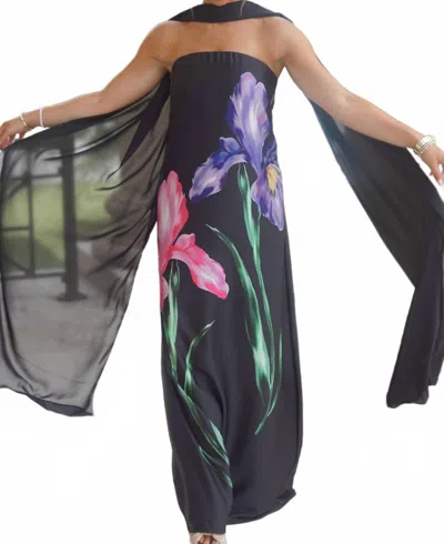Show Me Your Mumu Renee Maxi Scarf Gown In Black
