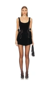 Show Me Your Mumu Ricci Skort Dress In Black Velvet
