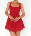 Show Me Your Mumu Ricci Skort Dress In Radiant Red Lace In Red