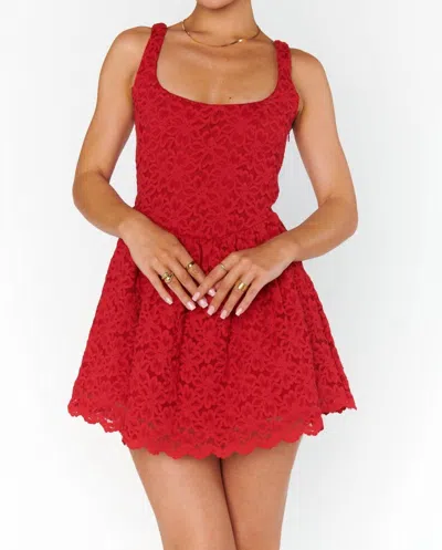 SHOW ME YOUR MUMU RICCI SKORT MINI DRESS IN RED