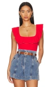 Show Me Your Mumu Rochelle Bodysuit In Red