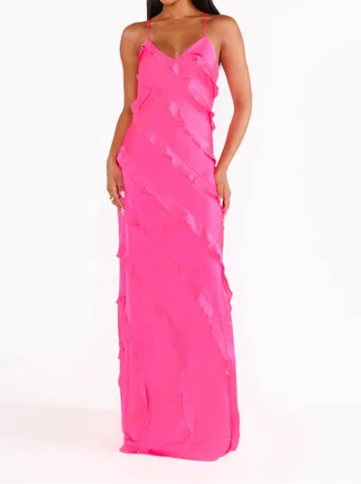 Show Me Your Mumu Romance Ruffle Dress In Pink
