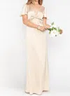 Show Me Your Mumu Rome Twist Gown In Champagne In White