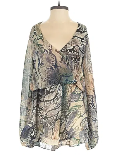 Pre-owned Show Me Your Mumu Romper In Gray