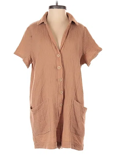 Pre-owned Show Me Your Mumu Romper In Tan