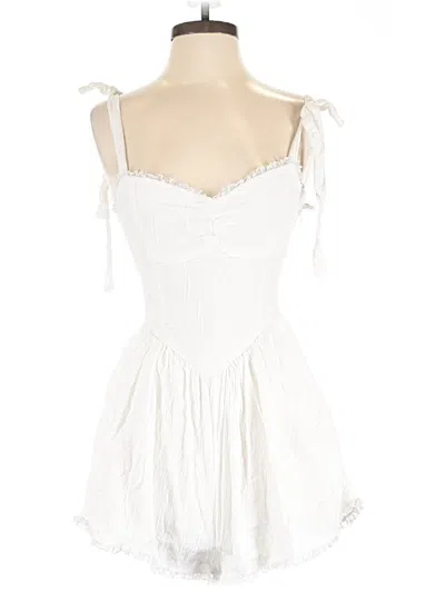 Pre-owned Show Me Your Mumu Romper In White