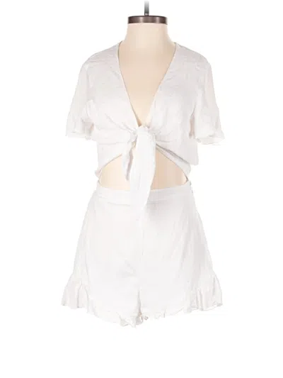 Pre-owned Show Me Your Mumu Romper In White