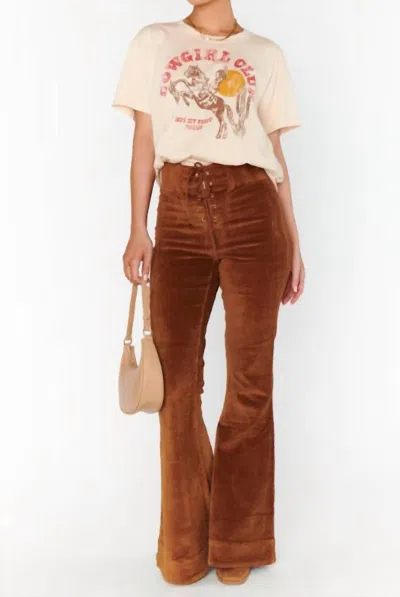 Show Me Your Mumu Saddle Up Corduroy Pants In Brown