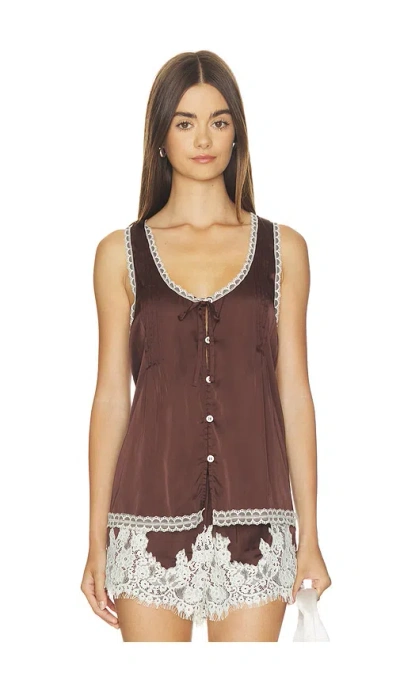 Show Me Your Mumu Sandra Top In Brown