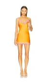 Show Me Your Mumu Scarlett Slip Dress In Tangerine