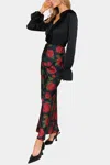 Show Me Your Mumu Send Me Roses Maxi Skirt In Black In Black
