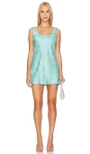 Show Me Your Mumu Serenade Mini Dress In Aqua In Aquamarine Shell