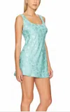 Show Me Your Mumu Serenade Mini Dress In Aqua In Green