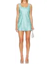 Show Me Your Mumu Serenade Mini Dress In Aqua In Blue