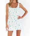 Show Me Your Mumu Serenade Mini Dress In Bluebell Ditsy In White