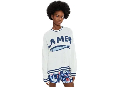 Show Me Your Mumu Settle In Sweater Women's Sweater La Mer Graphic Knit: Xl In White
