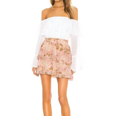 Show Me Your Mumu Shae Skirt In Hydrangea Blooms In Pink