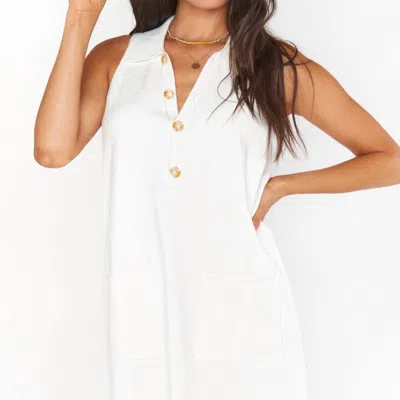 SHOW ME YOUR MUMU SHIFTY SWEATER DRESS IN WHITE KNIT