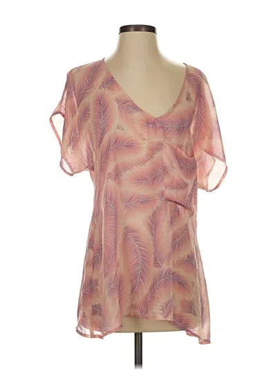 Pre-owned Show Me Your Mumu Short Sleeve Blouse In Pink