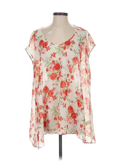 Pre-owned Show Me Your Mumu Short Sleeve Blouse In White