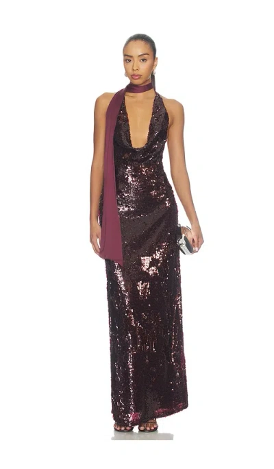 Show Me Your Mumu Simone Maxi Dress In Brown