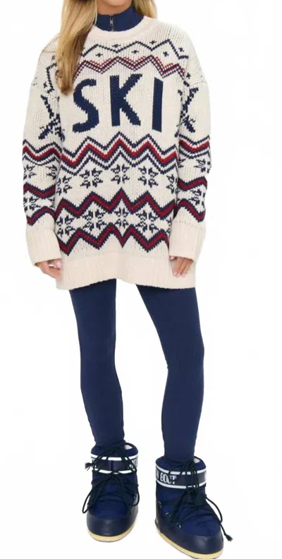 Show Me Your Mumu Ski In Knit Sweater In Cream In White