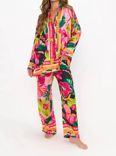 Show Me Your Mumu Sleep In Pajama Set In Hot Tropic Nights In Multi