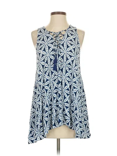 Pre-owned Show Me Your Mumu Sleeveless Blouse In Blue