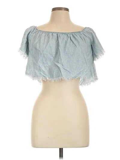 Pre-owned Show Me Your Mumu Sleeveless Blouse In Blue