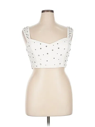 Pre-owned Show Me Your Mumu Sleeveless Blouse In White