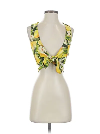 Pre-owned Show Me Your Mumu Sleeveless Blouse In Yellow