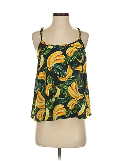 Pre-owned Show Me Your Mumu Sleeveless Top Yellow Halter Neckline Tops