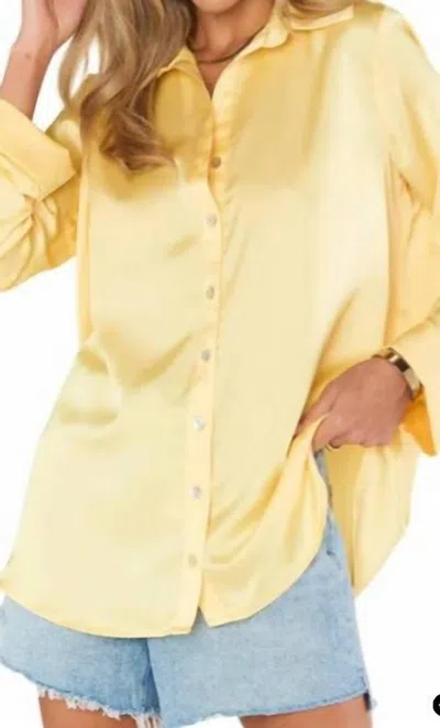 Show Me Your Mumu Smith Button Down In Butter Yellow