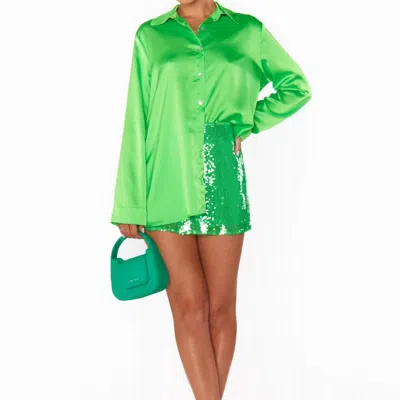 Show Me Your Mumu Smith Buttondown Shirt In Bright Green