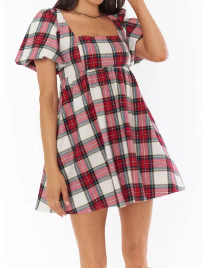 Show Me Your Mumu Smitten Baby Doll Dress In Winter Plaid In Multi