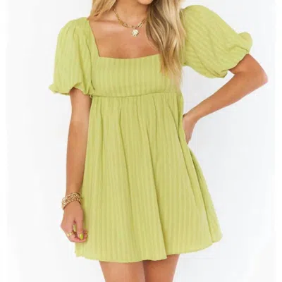 Show Me Your Mumu Smitten Babydoll Dress In Pear Green