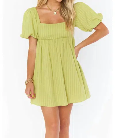 Show Me Your Mumu Smitten Babydoll Dress In Pear Green In Multi