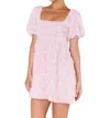 Show Me Your Mumu Smitten Baby Doll Dress In Rosette Mesh Pink In Multi
