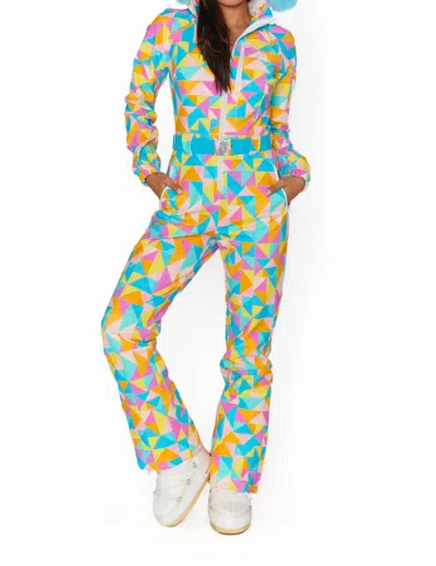 Show Me Your Mumu Snow Bunny Ski Suit In Triangle Geo