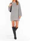 Show Me Your Mumu Social Sweater Dress In Silver Sequins Knit In Silver