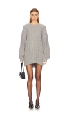 Show Me Your Mumu Social Sweater Dress In Silver Sequins Knit In Silver Sequins Knit