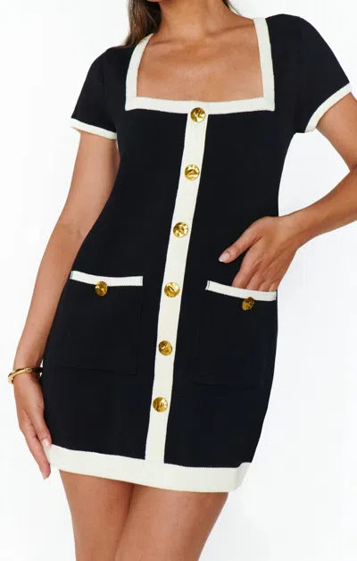 Show Me Your Mumu Sofia Sweater Dress In Black