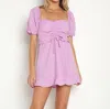 Show Me Your Mumu Sophie Mini Dress In Bright Lilac In Pink