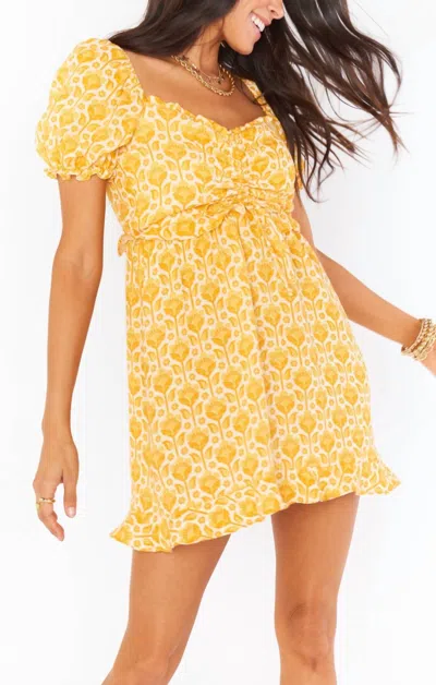 Show Me Your Mumu Sophie Mini Dress In Golden Fields In Multi