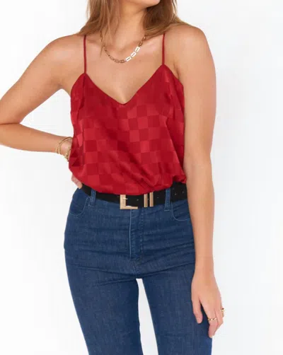 Show Me Your Mumu Spotlight Tank In Red Checker Satin