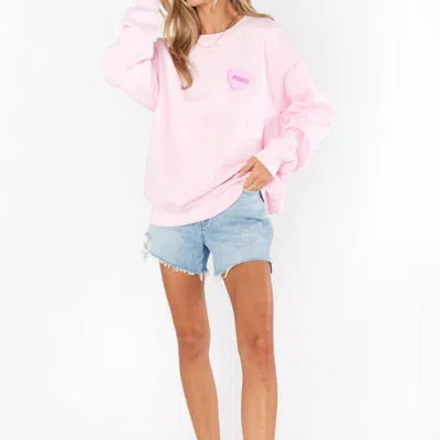 Show Me Your Mumu Stanley Sweatshirt In Candy Crush Graphic In Pink