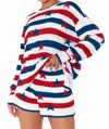 Show Me Your Mumu Go To Sweater In Star Spangled Stripe Knit In Multi