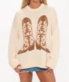 Show Me Your Mumu Stay Awhile Sweater In Cowboy Boot Knit In Brown