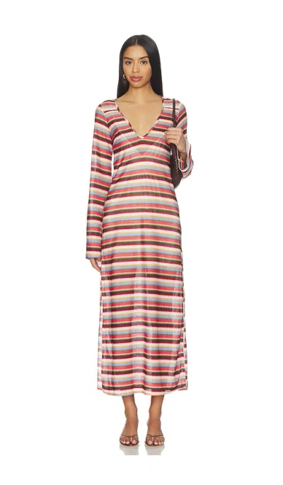 Show Me Your Mumu Staycation Coverup In Sunkissed Stripe