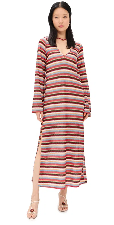 Show Me Your Mumu Staycation Coverup Sunkissed Stripe Knit In Multi